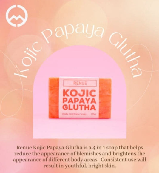 MCC Renue Kojic Papaya Glutha Body & Face Soap--ON SALE--READY TO SHIP-- LIMITED STOCK!