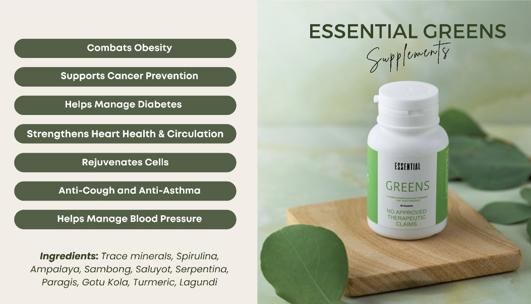 Best Seller! MCC Essential Greens 60 caps Natural Food Supplement--$40 MINUS YOUR DISCOUNT--SALE ENDS 8/30/26--READY TO SHIP!