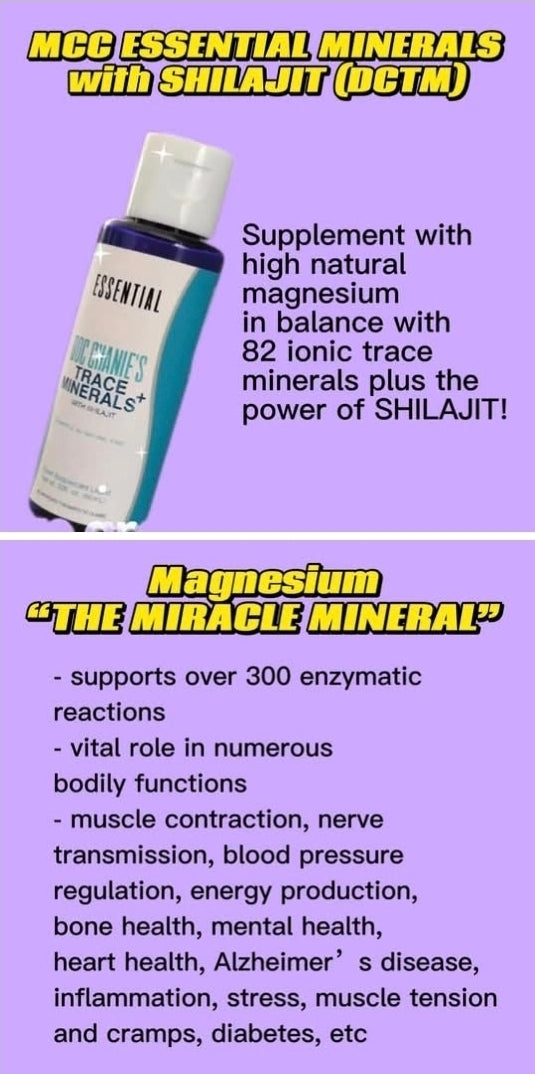 Best Seller! MCC Essential DCTM (Doc Chanie's Trace Minerals) with Shilajit- 100ml-$152.50 Minus Your Discount--ON SALE--READY TO SHIP!